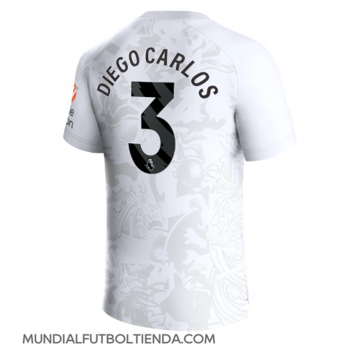 Camiseta Aston Villa Diego Carlos #3 Segunda Equipación Replica 2023-24 mangas cortas